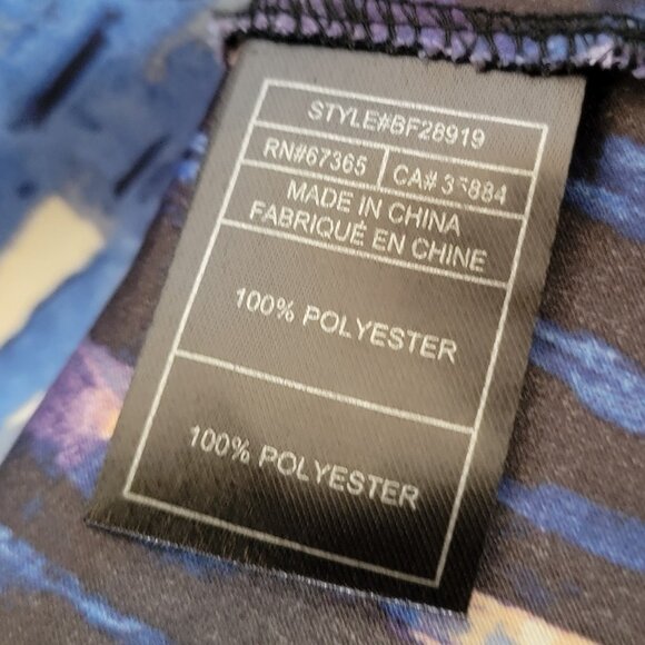 BB Dakota Aubree Blue Multi Color Halter Tank Dress - Picture 13 of 15